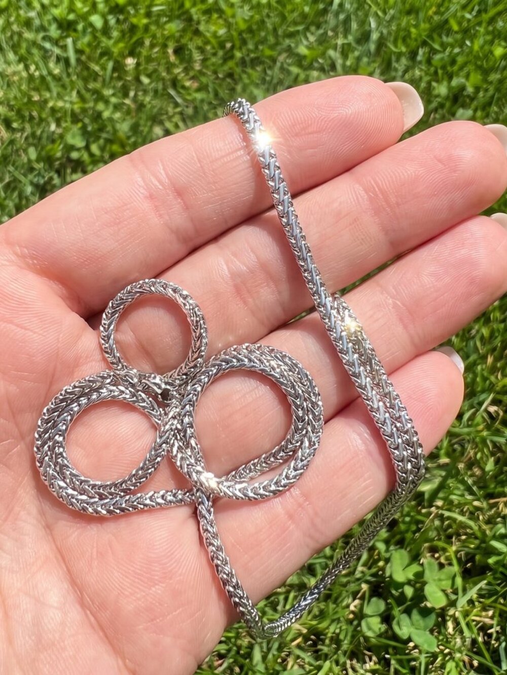 Womens Herringbone Chain Real Silver 16 Inch Plated 4mm Waterproof Durable Solid